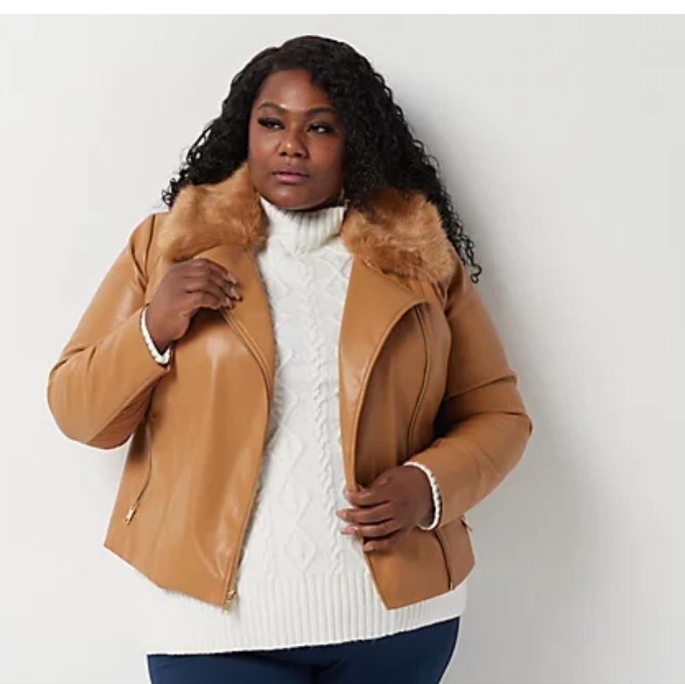 J Jason Wu Faux-Fur Trim Jacket